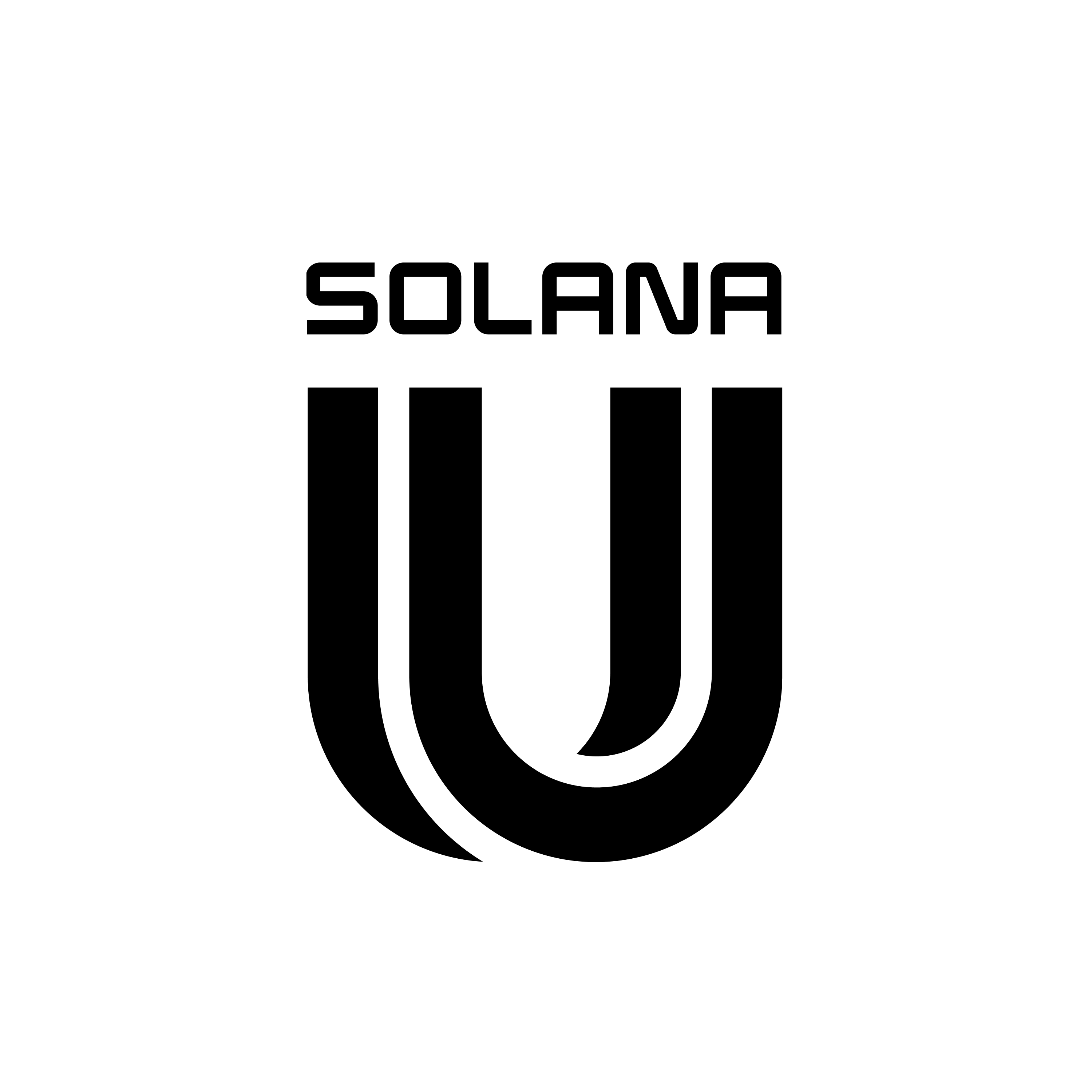 SolanaU final logo design with reversible U mark